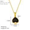 Wholesale Women's Titanium Steel Electroplated Heart Cross Chain Necklace