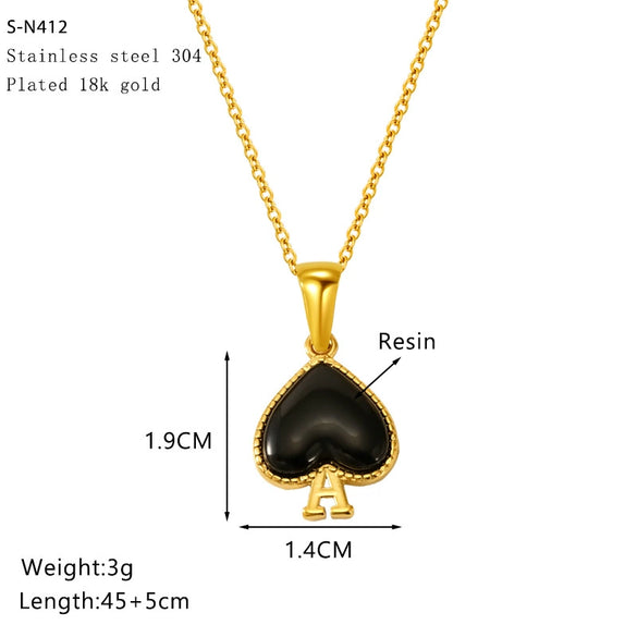 Wholesale Women's Titanium Steel Electroplated Heart Cross Chain Necklace