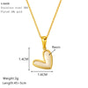 Wholesale Women's Titanium Steel Electroplated Heart Cross Chain Necklace