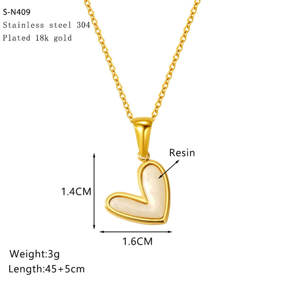 Wholesale Women's Titanium Steel Electroplated Heart Cross Chain Necklace