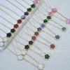 Wholesale Women's Titanium Steel Electroplated Leaves Flower Necklace