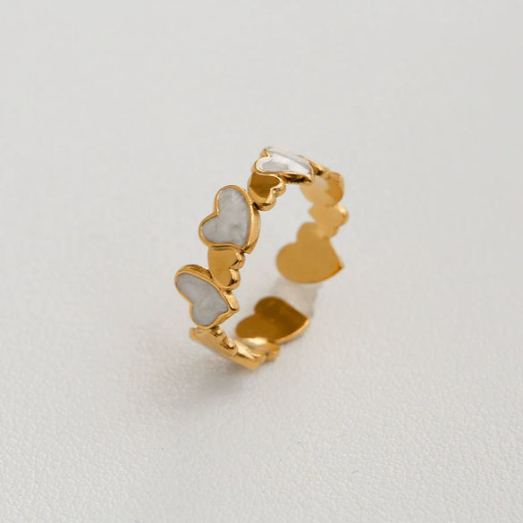 Wholesale Women's Titanium Steel Electroplated Sunflower Open Adjustable Ring
