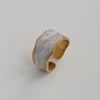 Wholesale Women's Titanium Steel Electroplated Sunflower Open Adjustable Ring