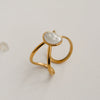Wholesale Women's Titanium Steel Electroplated Sunflower Open Adjustable Ring