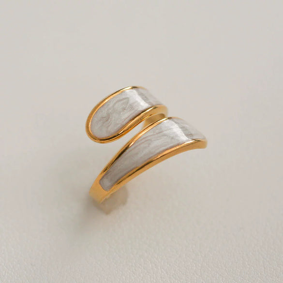 Wholesale Women's Titanium Steel Electroplated Sunflower Open Adjustable Ring