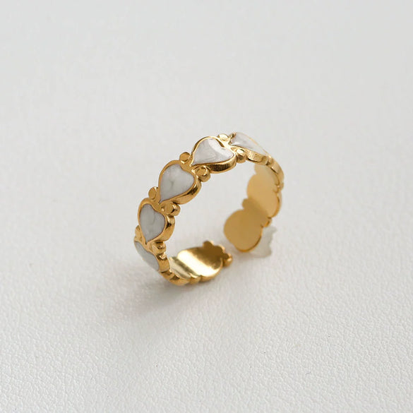 Wholesale Women's Titanium Steel Electroplated Sunflower Open Adjustable Ring