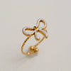 Wholesale Women's Titanium Steel Electroplated Sunflower Open Adjustable Ring