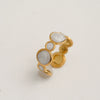 Wholesale Women's Titanium Steel Electroplated Sunflower Open Adjustable Ring