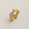 Wholesale Women's Titanium Steel Electroplated Sunflower Open Adjustable Ring