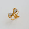 Wholesale Women's Titanium Steel Electroplated Sunflower Open Adjustable Ring