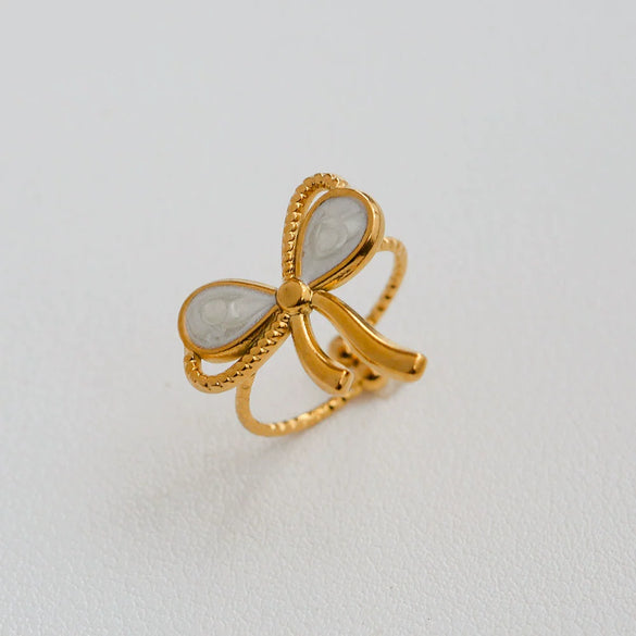 Wholesale Women's Titanium Steel Electroplated Sunflower Open Adjustable Ring