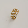 Wholesale Women's Titanium Steel Electroplated Sunflower Open Adjustable Ring