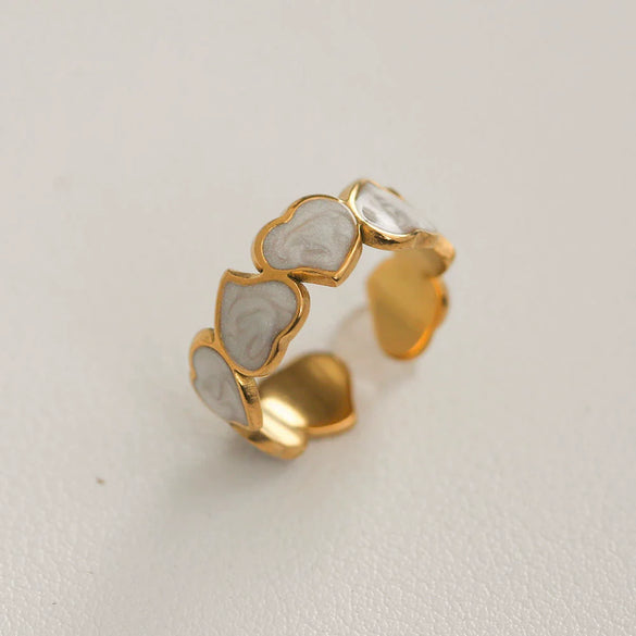 Wholesale Women's Titanium Steel Electroplated Sunflower Open Adjustable Ring