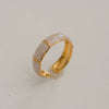 Wholesale Women's Titanium Steel Electroplated Sunflower Open Adjustable Ring