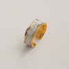 Wholesale Women's Titanium Steel Electroplated Sunflower Open Adjustable Ring