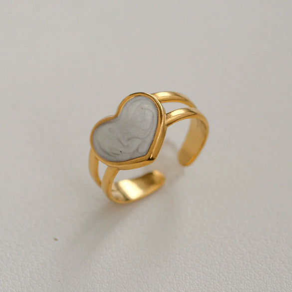Wholesale Women's Titanium Steel Electroplated Sunflower Open Adjustable Ring