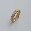 Wholesale Women's Titanium Steel Electroplated Sunflower Open Adjustable Ring