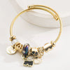 Wholesale Women's Titanium Steel Elephant Encrusted Diamond Bracelet