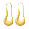 Wholesale Women's Titanium Steel Exotic Geometric Tick Shape Electroplated Earrings Jewelry