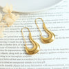 Wholesale Women's Titanium Steel Exotic Geometric Tick Shape Electroplated Earrings Jewelry