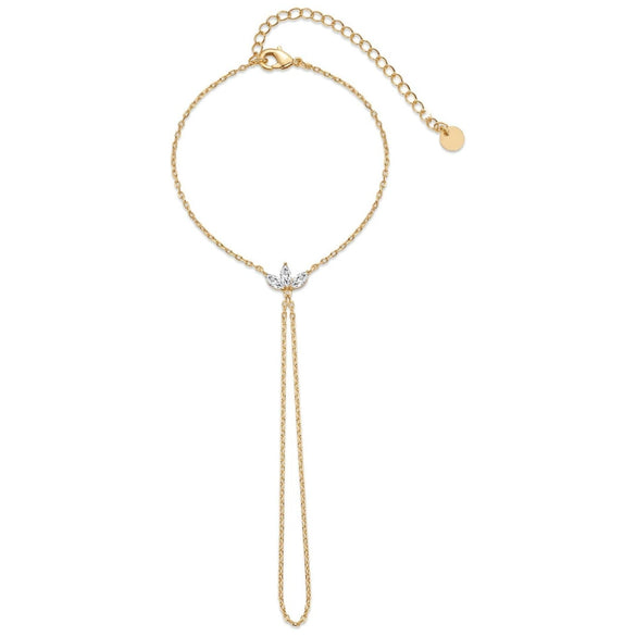 Wholesale Women's Titanium Steel Fashion Bracelet With Small Round Drilled Piece 18K Gold Plated Geometric Pattern Electroplated