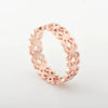 Wholesale Women's Titanium Steel Fashion Jewelry Ring With Hollow Flower And Cartoon Characters Design Rose Gold Plated