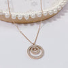 Wholesale Women's Titanium Steel Fashion Light Luxury Geometric Clavicle Chain Necklace With Polish Finish