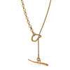 Wholesale Women's 316L Stainless Steel Fashion Ol Stacked Necklace With 18K Gold Electroplating