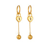 Wholesale Women's Titanium Steel Fashion Retro Niche Geometric Heart Fivepointed Star Pendant Round Earrings With Goldplated Chain Tassel Accessories
