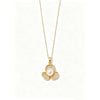 Wholesale Women's Titanium Steel Flower Pendant Necklace With Zirconia Inlay And Oshaped Chain Light Luxury Design