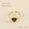 Wholesale Women's Titanium Steel Fourleaf Clover And Heart Love Ring Fashionable Electroplated
