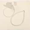 Wholesale Women's Titanium Steel Freshwater Pearl Clavicle Chain With Geometric Design And Electroplating Treatment