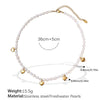 Wholesale Women's 316L Stainless Steel Freshwater Pearl Necklace Fashion Minimalist Electroplating Jewelry