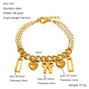 Wholesale Women's Titanium Steel Geometric Bracelet Light Luxury 18K Gold Electroplated