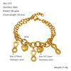 Wholesale Women's Titanium Steel Geometric Bracelet Light Luxury 18K Gold Electroplated