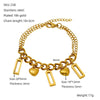 Wholesale Women's Titanium Steel Geometric Bracelet Light Luxury 18K Gold Electroplated