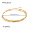 Wholesale Women's Titanium Steel Geometric Bracelet With Gold Color Electroplating