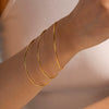 Wholesale Women's Titanium Steel Geometric Bracelet With Gold Color Electroplating