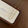 Wholesale Women's Titanium Steel Geometric Collarbone Chain Necklace With Electroplating And Simple Design