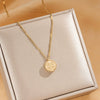 Wholesale Women's Titanium Steel Geometric Cross Chain Necklace Electroplated Jewelry