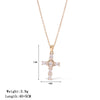 Wholesale Women's Titanium Steel Geometric Cross Pendant Necklace With Electroplating