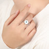 Wholesale Women's Titanium Steel Geometric Devil's Eye Ring And Hammer Pattern Earrings Gold Plated