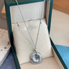 Wholesale Women's Titanium Steel Geometric Donut Clavicle Chain Necklace With Electroplating