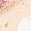 Wholesale Women's Titanium Steel Geometric Donut Clavicle Chain Necklace With Electroplating