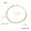 Wholesale Women's 316L Stainless Steel Geometric Double Bracelet Jewelry With Gold Plated Lobster Buckle And Electroplating Design