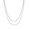 Wholesale Women's Titanium Steel Geometric Doublelayer Calendering Chain Electroplated Necklace