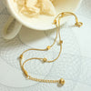 Wholesale Women's 316L Stainless Steel Geometric Doublelayer Square Bracelet Goldplated Snake Bone Chain Electroplated
