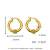 Wholesale Women's Titanium Steel Geometric Earrings Electroplated Light Luxury Antiallergic Nonfading