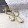 Wholesale Women's Titanium Steel Geometric Earrings Electroplated Light Luxury Antiallergic Nonfading