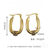 Wholesale Women's Titanium Steel Geometric Earrings Electroplated Light Luxury Antiallergic Nonfading